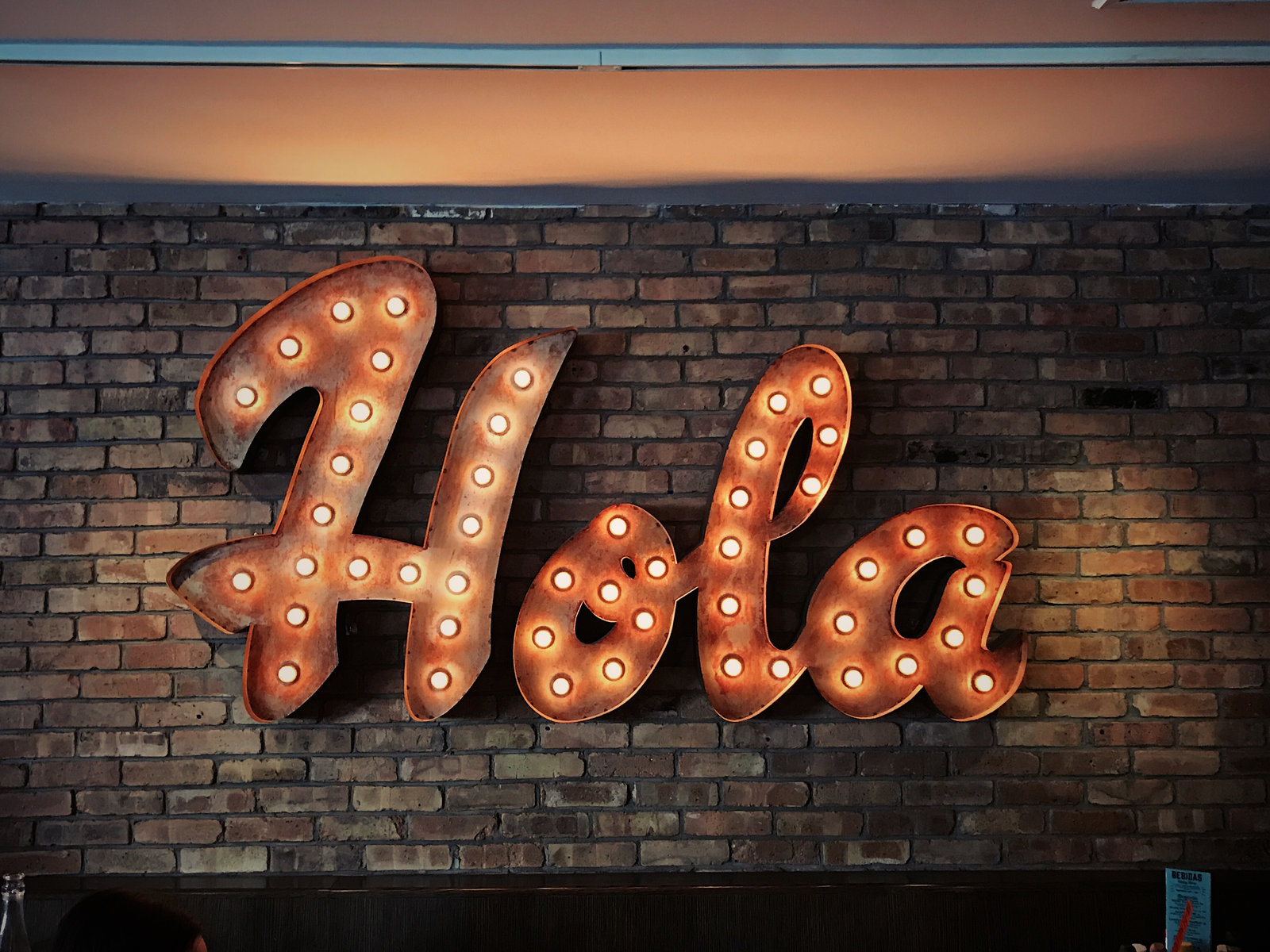 Hola LED signage photo
